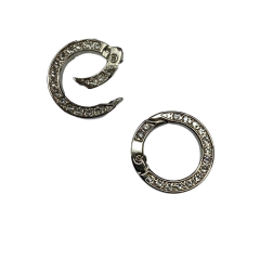 Metal Yaylı Çanta Klipsi 1 Çift 2,5 cm LXS5 Antrasit