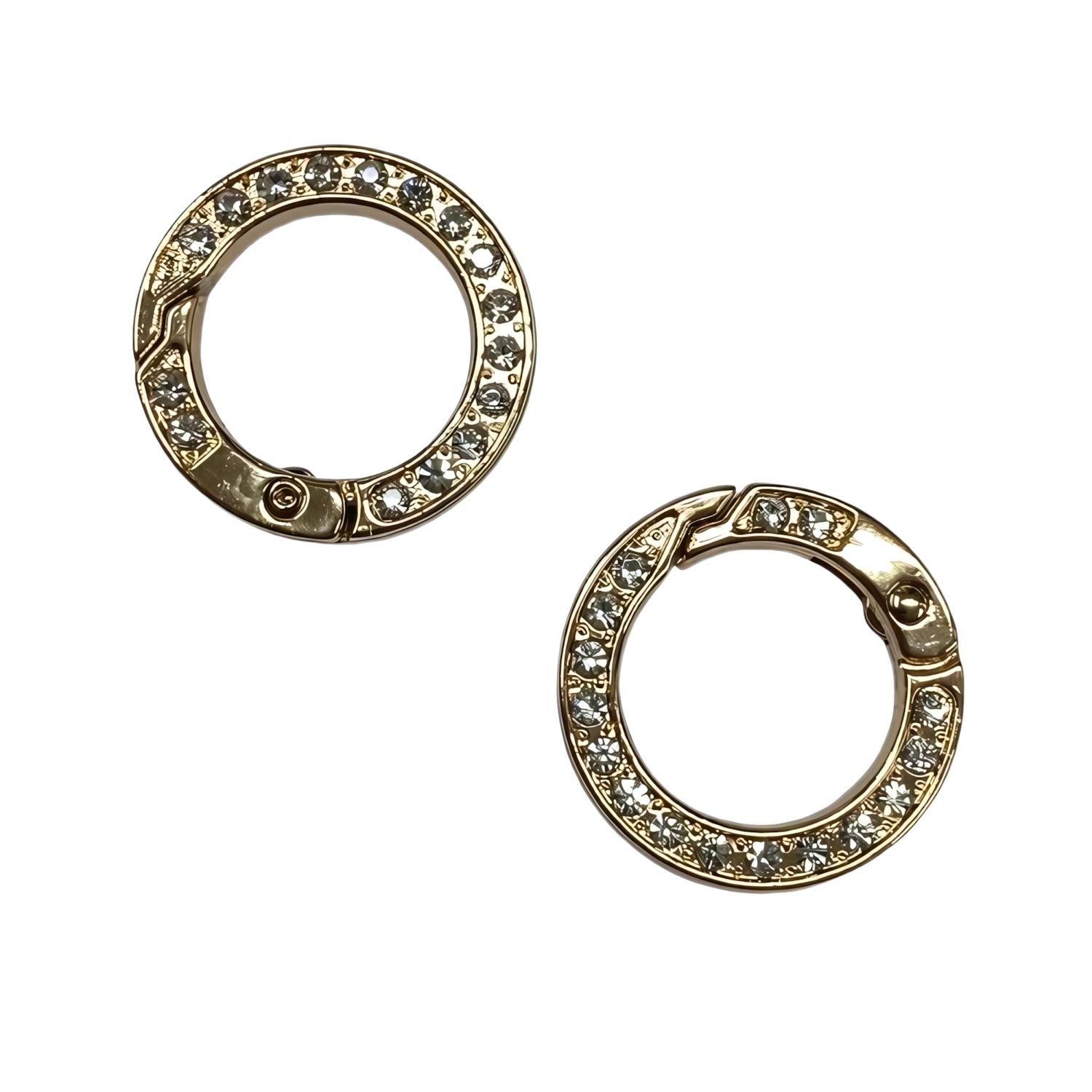 Metal Yaylı Çanta Klipsi 1 Çift 2,5 cm LXS5 Altın