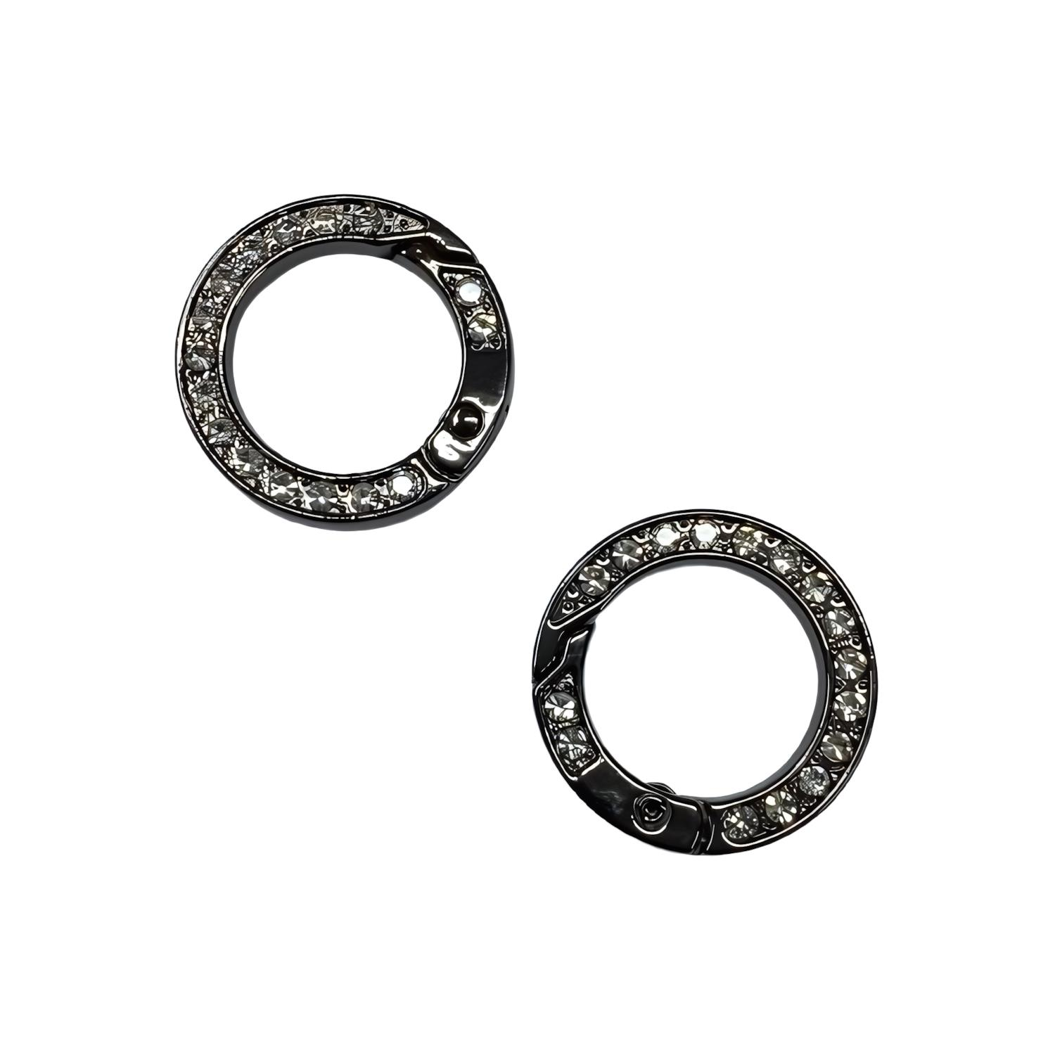 Metal Yaylı Çanta Klipsi 1 Çift 2,5 cm LXS5 Antrasit