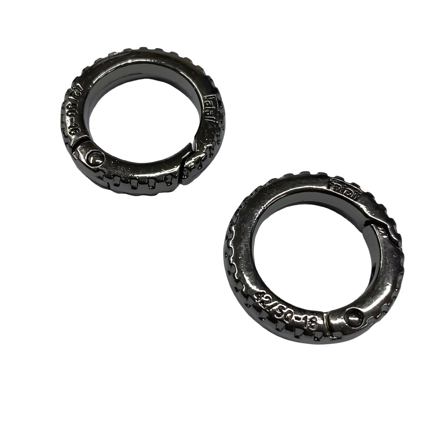 Metal Yaylı Çanta Klipsi 1 Çift 2,5 cm LXS6 Antrasit