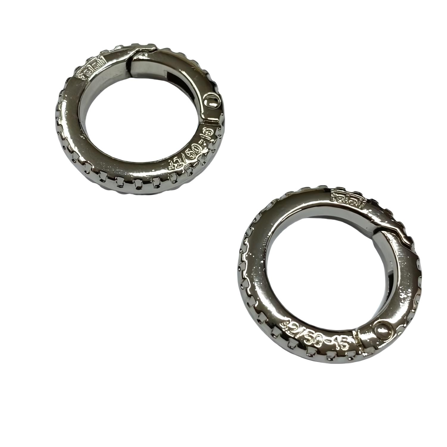 Metal Yaylı Çanta Klipsi 1 Çift 2,5 cm LXS6 Gümüş