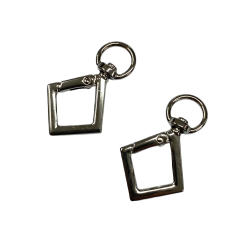 Metal Yaylı Çanta Klipsi 1 Çift 2,5*4,5 cm LXS7 Gümüş