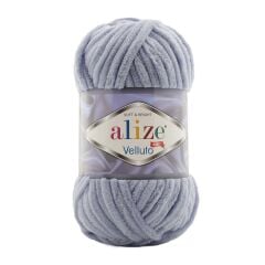Alize Velluto Kadife El Örgü İpliği 100 gr 87 Kömür