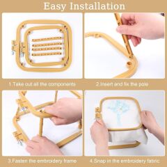 Masaüstü Nakış Kasnağı 18*17-24*22 cm