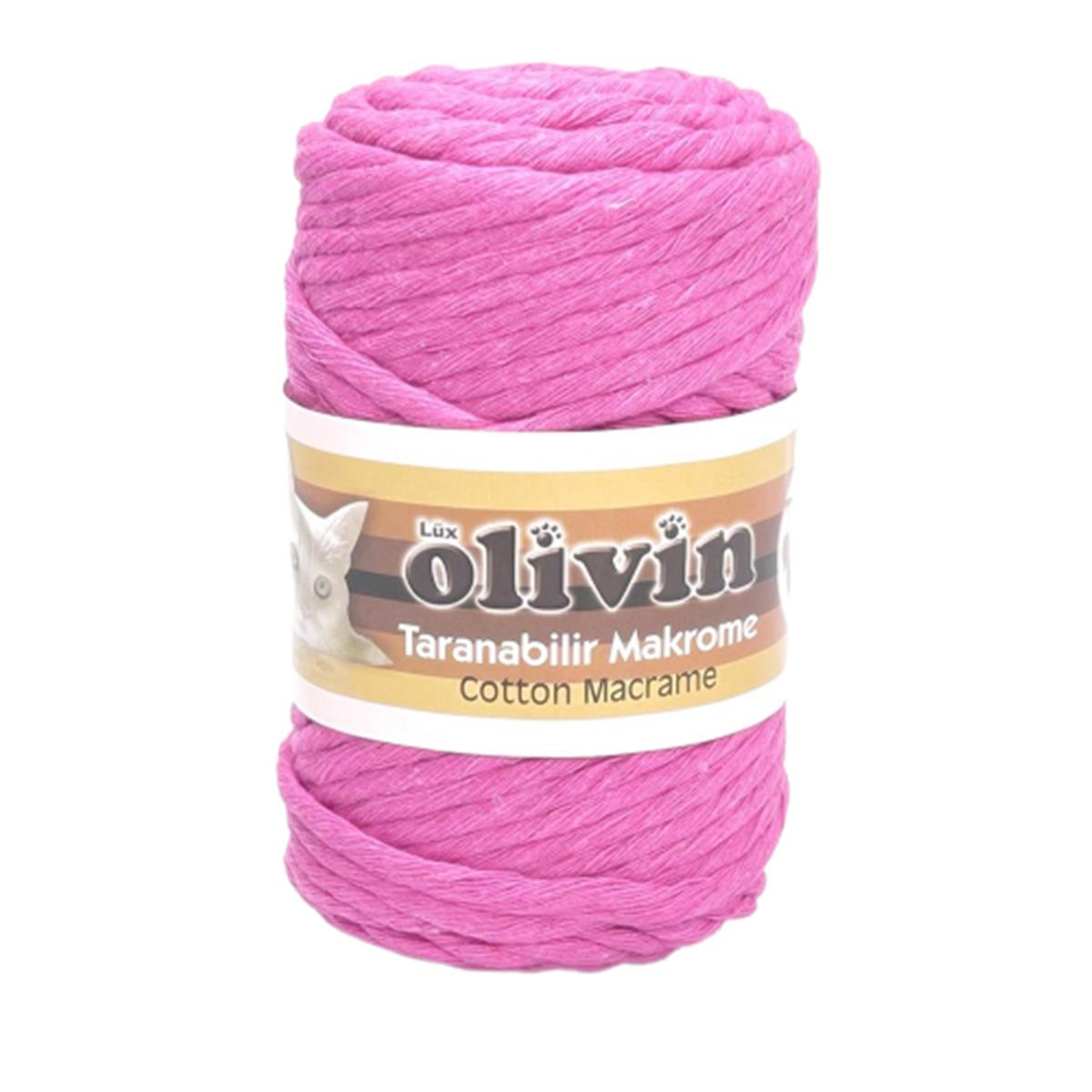 Olivin Taranan Taranabilir Makrome İpi Pamuk Cotton Koton mpt2502 10 Fuşya