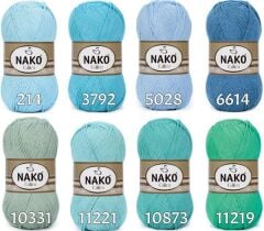 Nako Calico Pamuk Cotton El Örgü İpi İpliği Yünü 208 Beyaz
