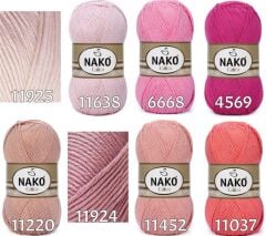 Nako Calico Pamuk Cotton El Örgü İpi İpliği Yünü 208 Beyaz