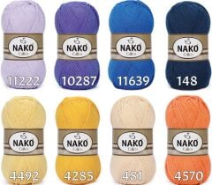 Nako Calico Pamuk Cotton El Örgü İpi İpliği Yünü 208 Beyaz