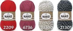 Nako Calico Pamuk Cotton El Örgü İpi İpliği Yünü 208 Beyaz