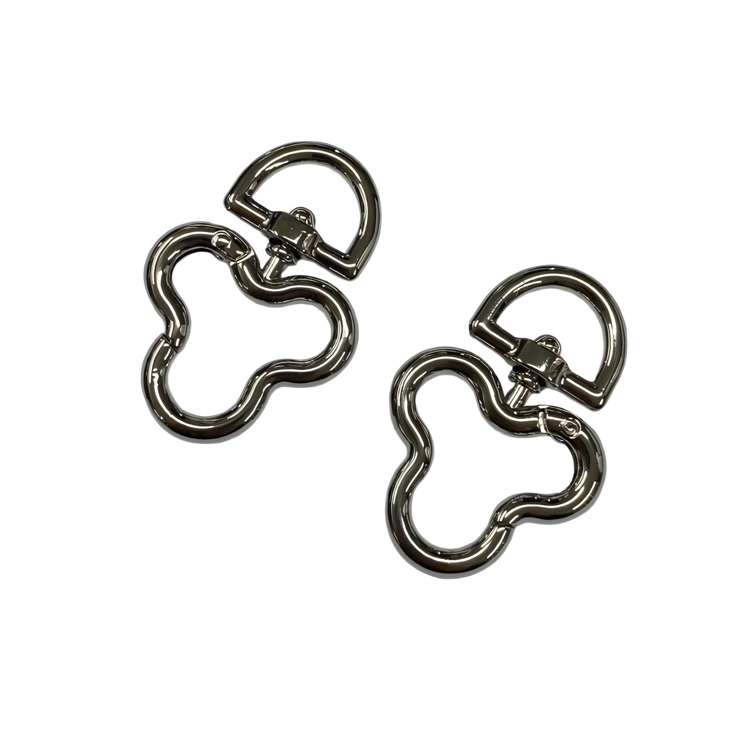 Metal Yaylı Çanta Klipsi 1 Çift 3*4 cm LXS9 Gümüş