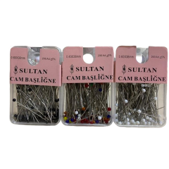 Sultan Cam Başlı Toplu İğne 0,60*38 mm