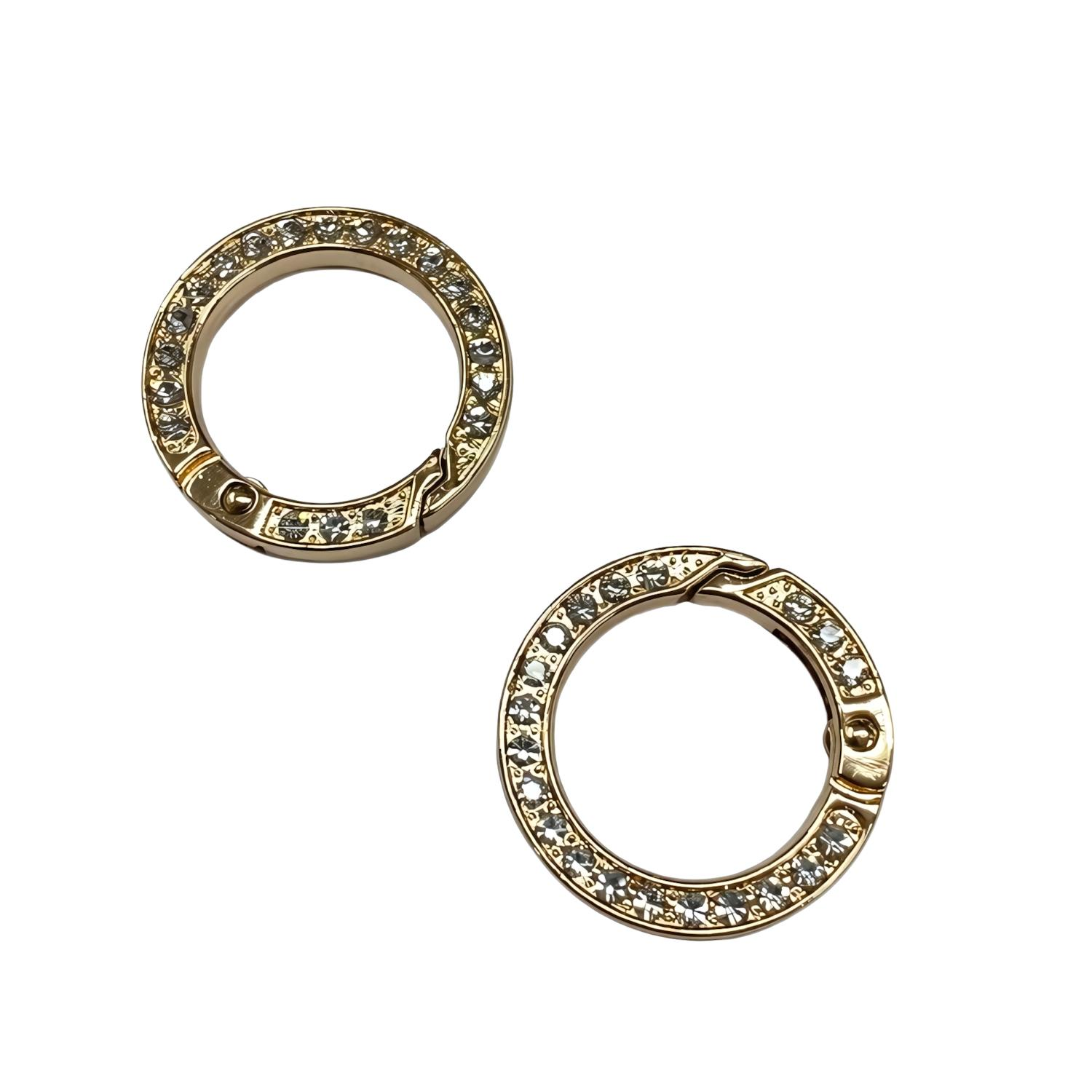 Metal Yaylı Çanta Klipsi 1 Çift 2,5 cm LXS11 Altın