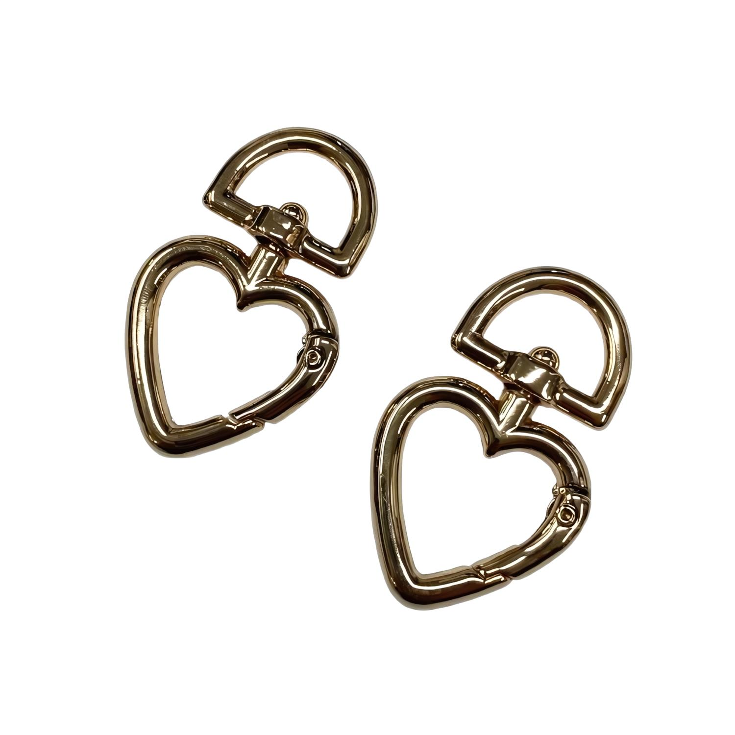 Metal Yaylı Çanta Klipsi 1 Çift 2,5 cm LXS12 Altın