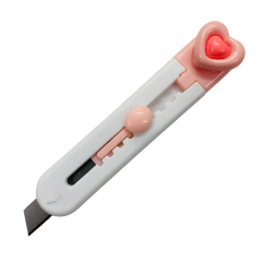 Mini Maket Bıçağı Falçata 9 cm 665A-kalp Sarı