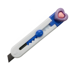 Mini Maket Bıçağı Falçata 9 cm 665A-kalp Sarı