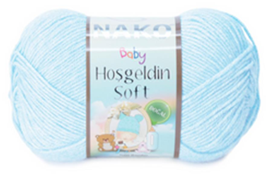 Nako Hoşgeldin Soft Bebek Yünü El Örgü İpliği 100 Gr 10305 Mavi