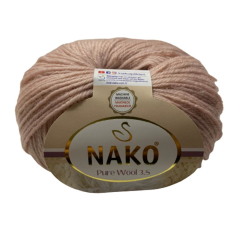 Nako Pure Wool 3,5 Saf Yün El Örgü İpliği 50 gr