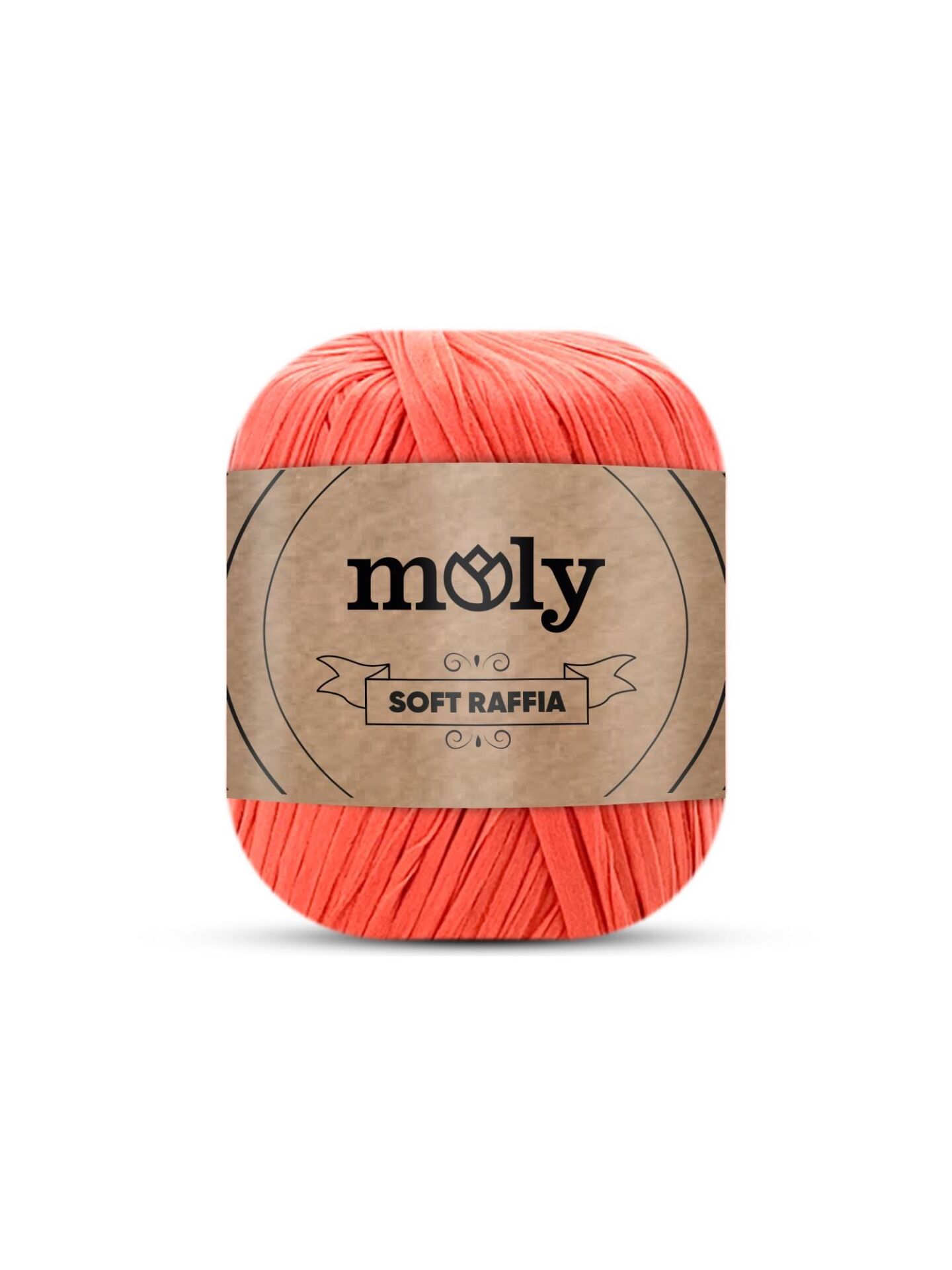 Moly Yumuşak Soft Raffia Rafya 50 gr SR10 Mercan
