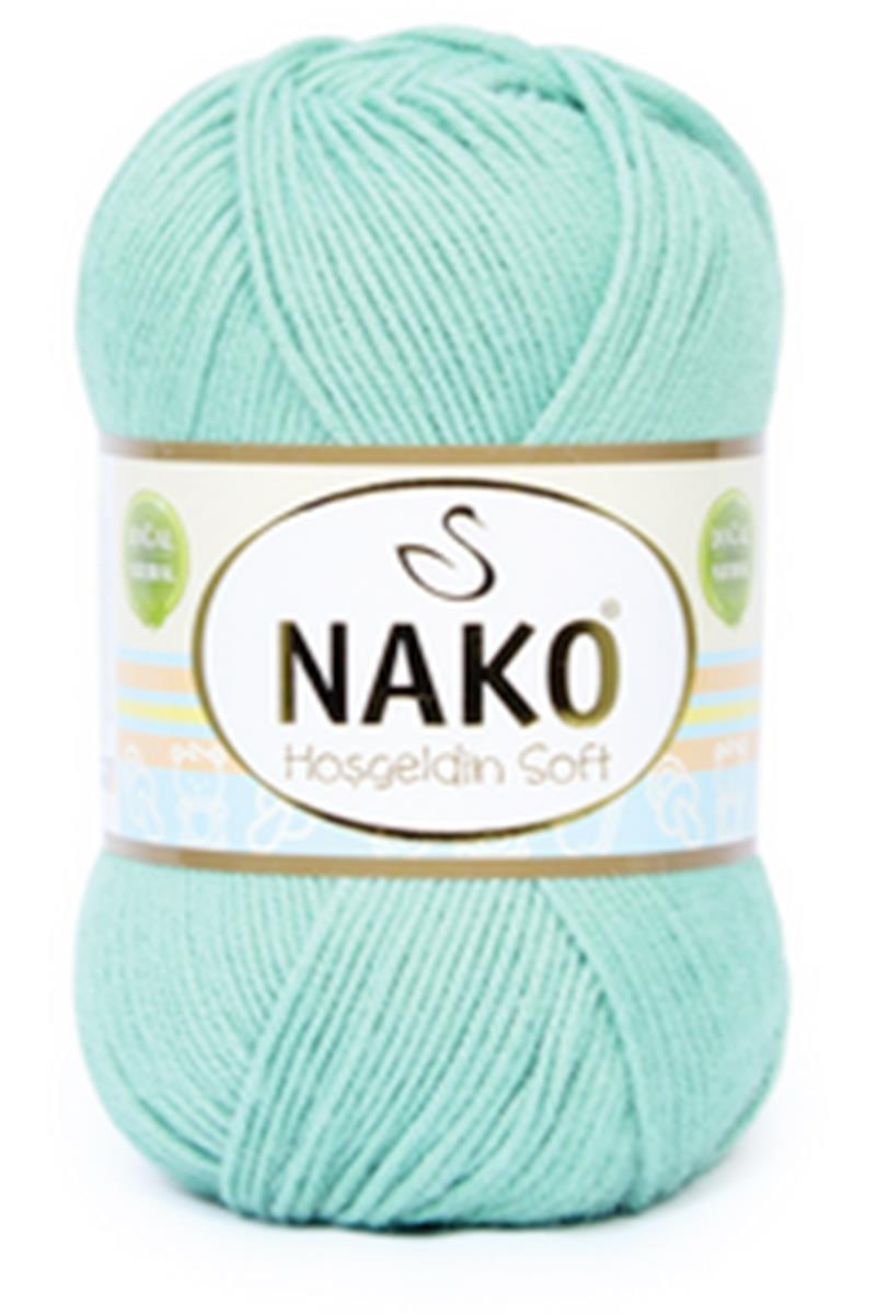 Nako Hoşgeldin Soft Bebek Yünü El Örgü İpliği 100 Gr 10600 Azur