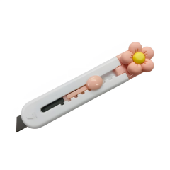 Mini Maket Bıçağı Falçata 9 cm 665A-cicek Mavi