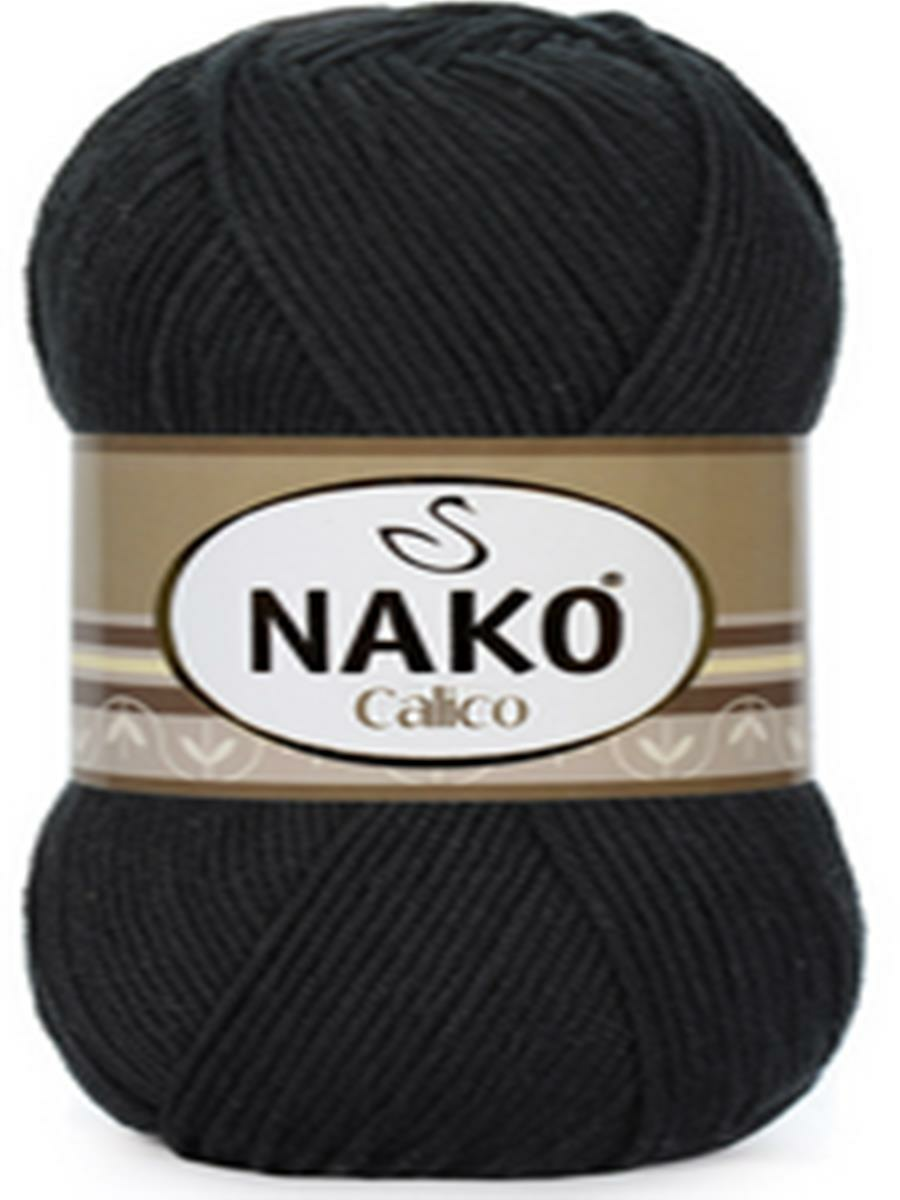 Nako Calico Pamuk Cotton El Örgü İpi İpliği Yünü 217 Siyah