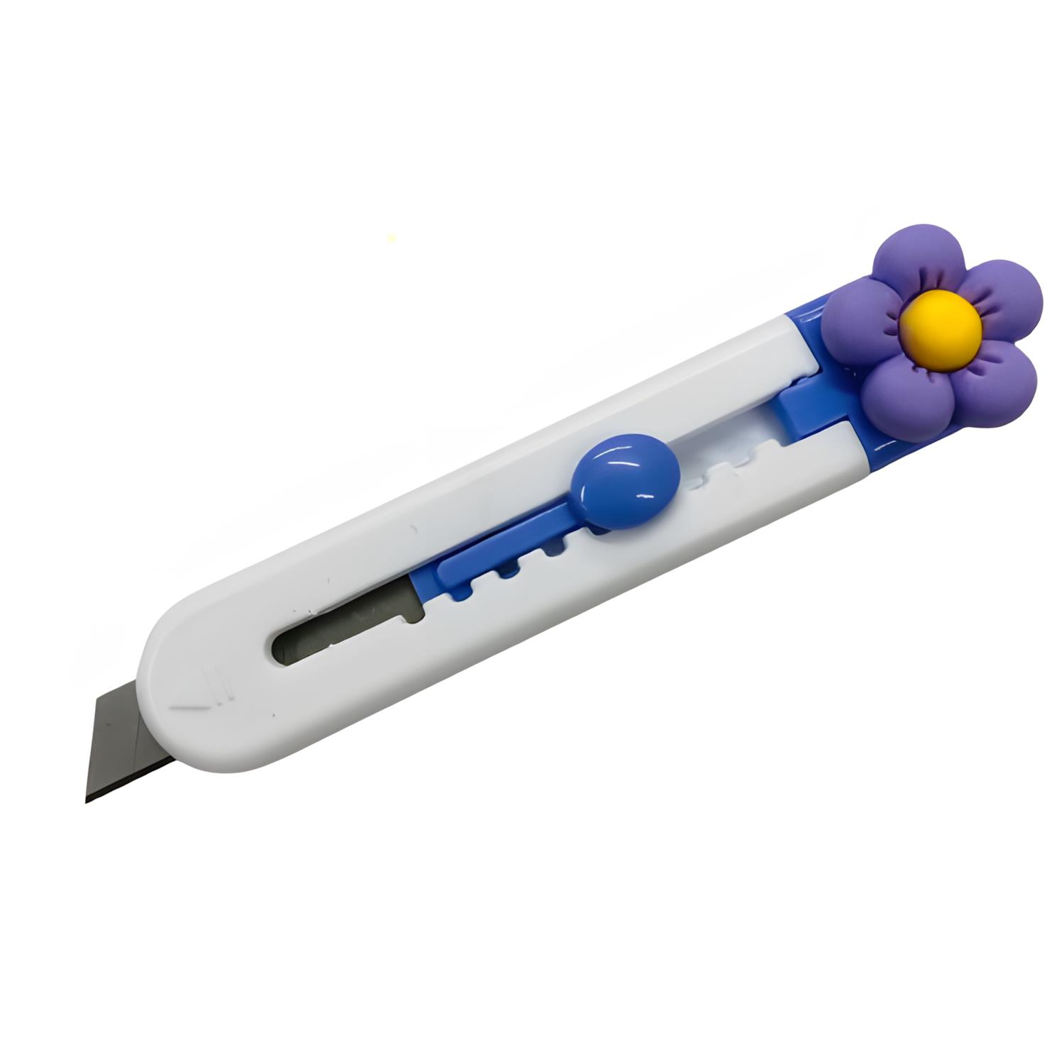 Mini Maket Bıçağı Falçata 9 cm 665A-cicek Lila