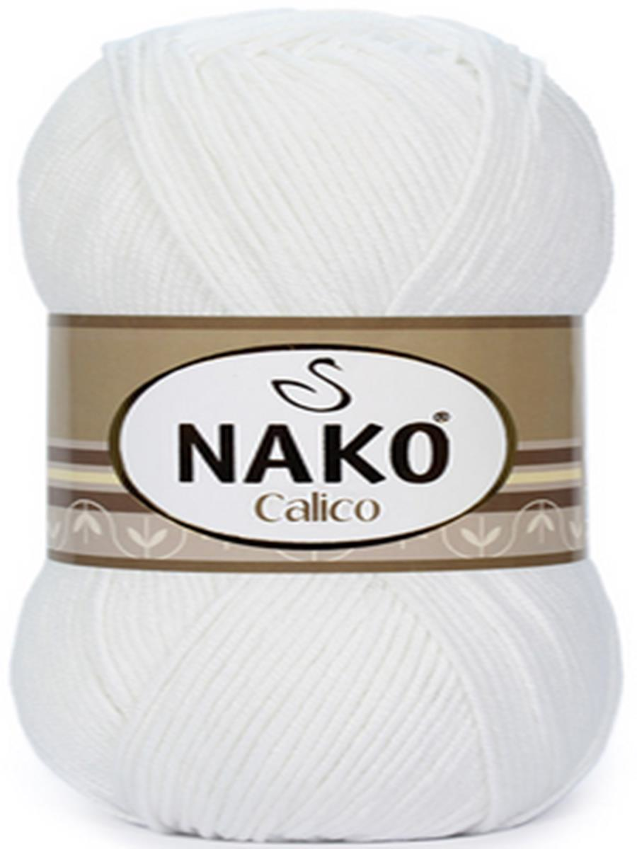 Nako Calico Pamuk Cotton El Örgü İpi İpliği Yünü 208 Beyaz