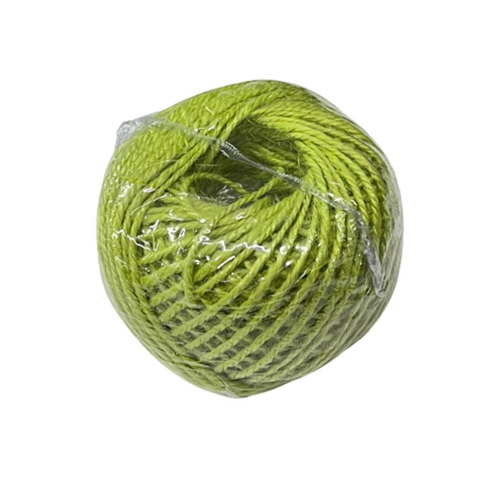 Renkli Jut -Jüt İpi, Kendir, Kırnap, Hasır İp 50gr 14 Fıstık Yeşili
