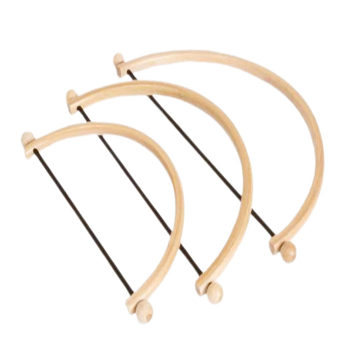 Şirin Ahşap Yarım Yuvarlak Çanta Sapı 662