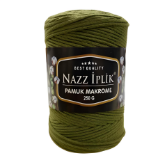Nazz Pamuk Makrome El Örgü İpi 250 gr 12 Gri - Yeşil