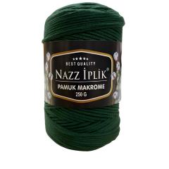 Nazz Pamuk Makrome El Örgü İpi 250 gr 12 Gri - Yeşil