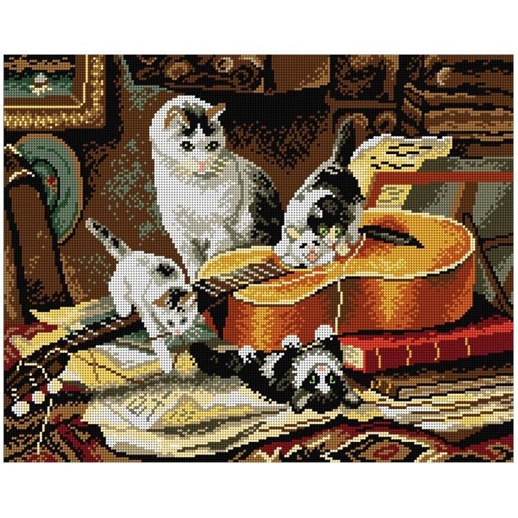 Orchidea Baskılı Goblen Kediler 1903 40*50 cm