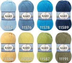 Nako Denim Pamuk Cotton El Örgü İpi İpliği Yünü