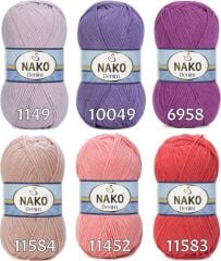 Nako Denim Pamuk Cotton El Örgü İpi İpliği Yünü