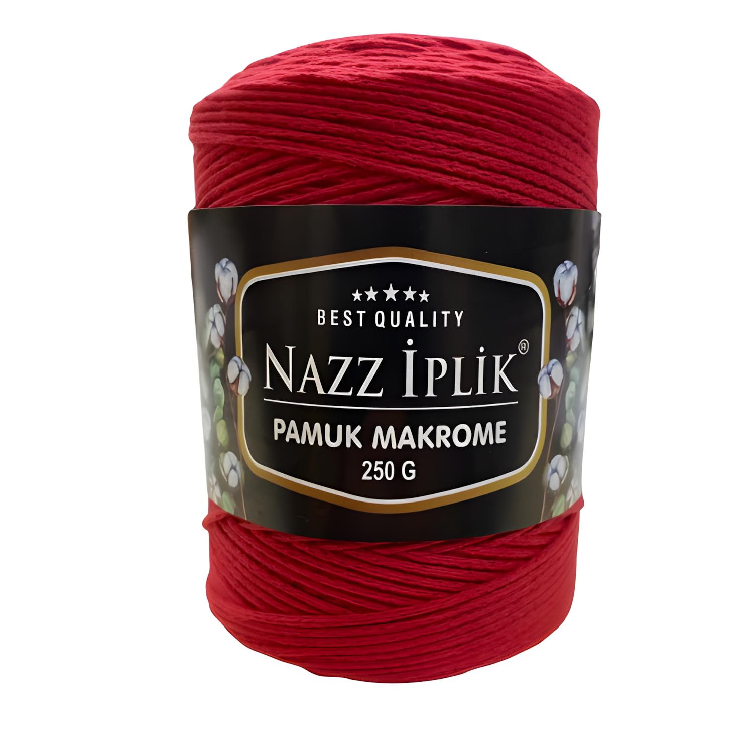 Nazz Pamuk Makrome El Örgü İpi 250 gr 02 Kırmızı