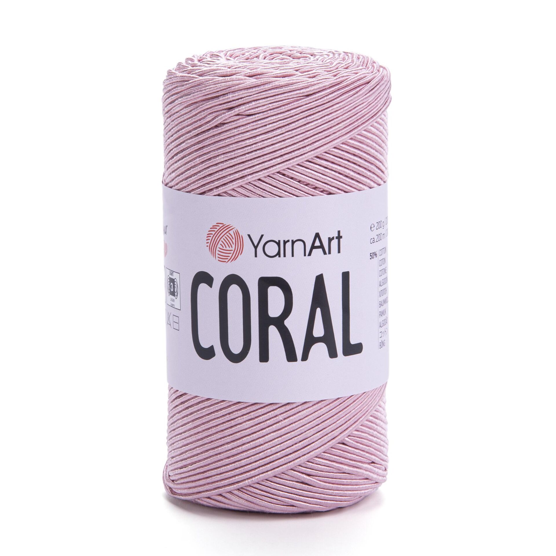 YarnArt Coral Slim Supra Yumuşak ve Parlak Örgü İpi 200 gr 1915 Pudra