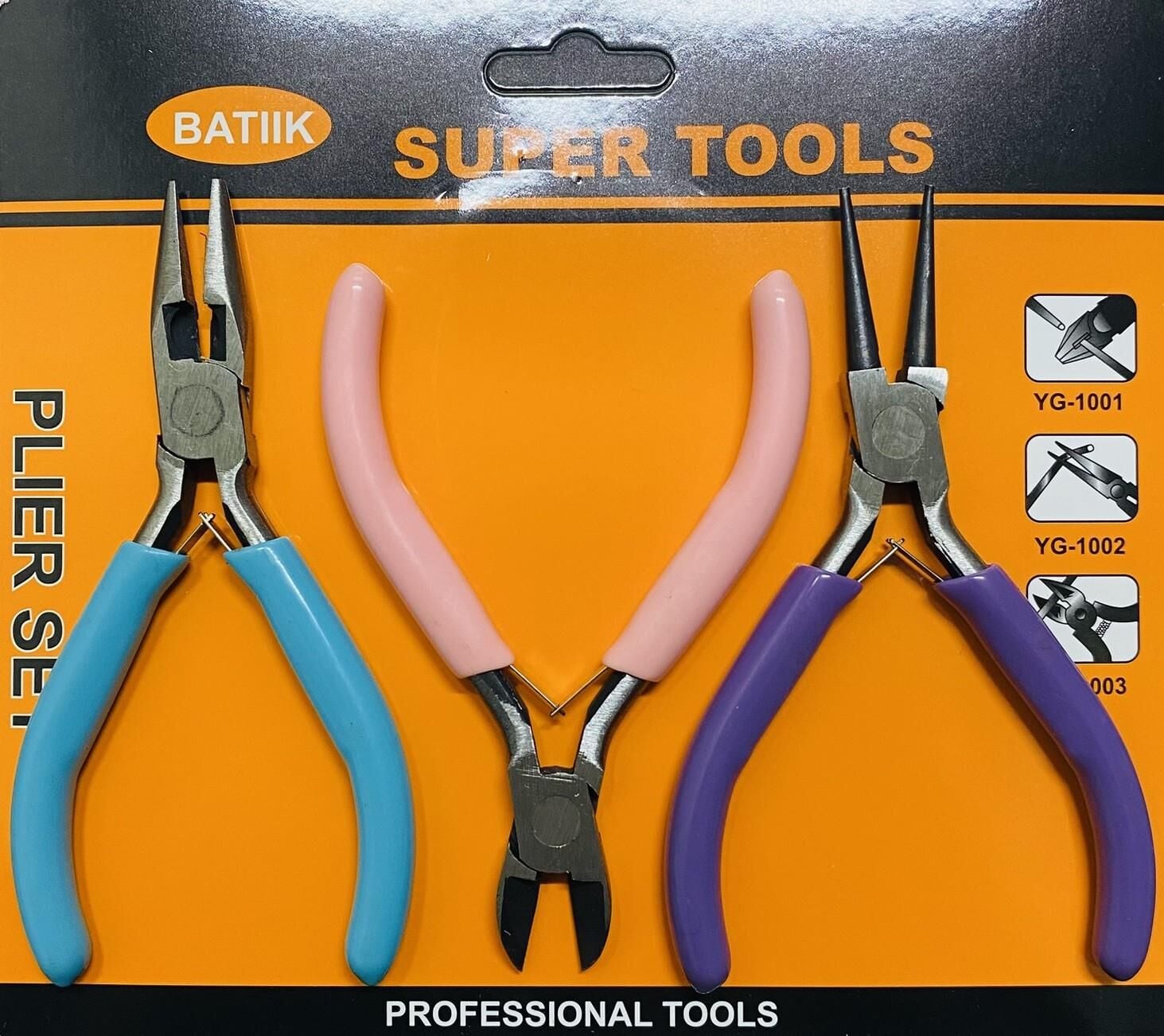 Kargaburun Yuvarlak-Düz-Yan Keski Takı Pense Seti MX-14