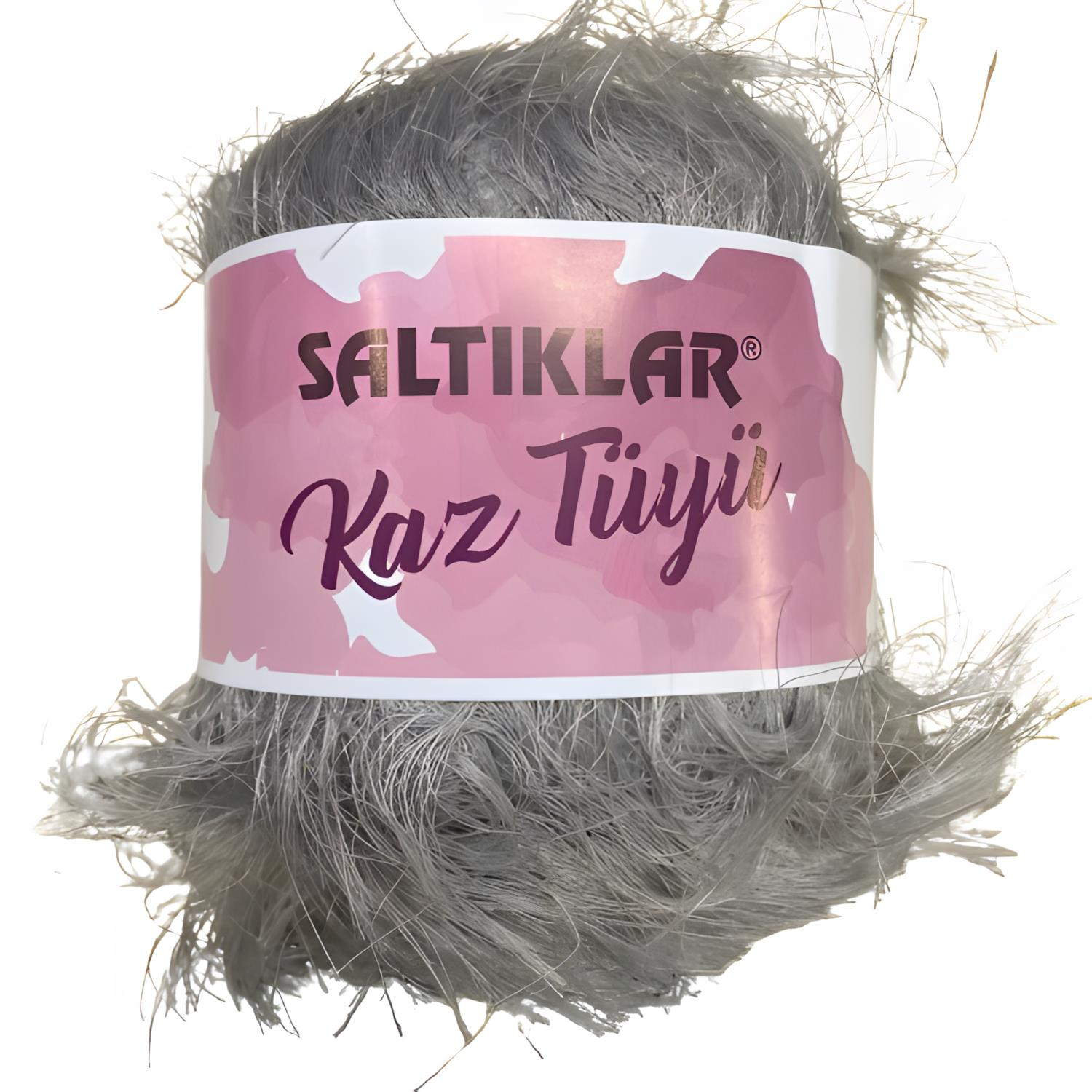 Saltıklar Kaz Tüyü Örgü İpi 100 gr Koyu Vizon