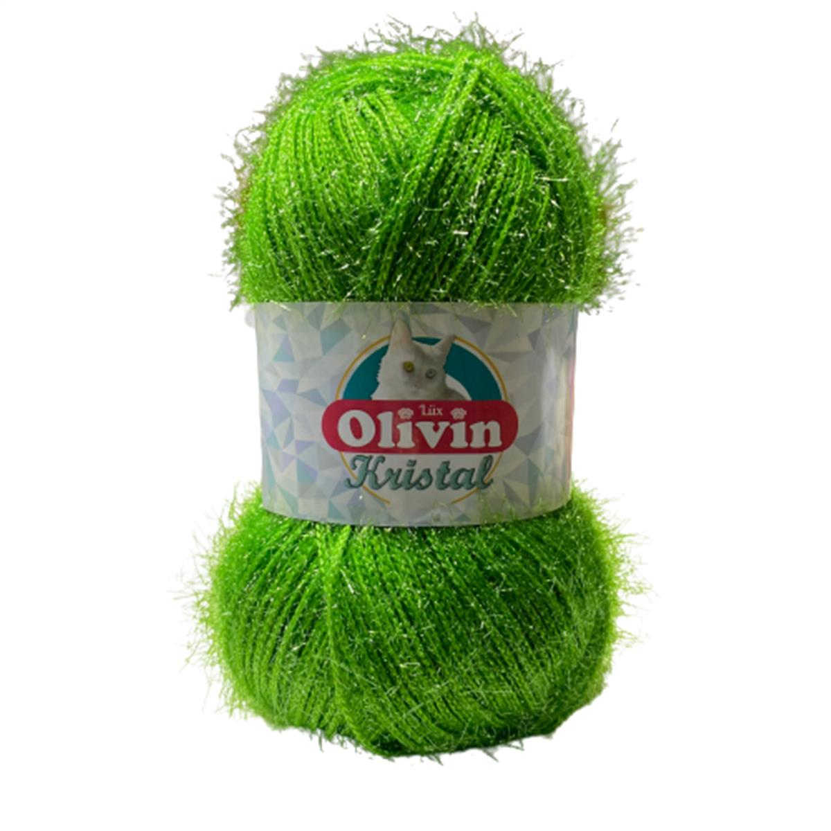 Olivin Lüx Kristal El Örgü İpliği 100 gr 297 Çağla Yeşili