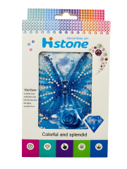 5D Yapışan Boncuk Goblen Mozaik Tablo Pano 10*15 cm Mavi Kelebek