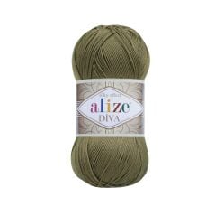 Alize Diva Merserize El Örgü İpliği 505 Küllü Lila