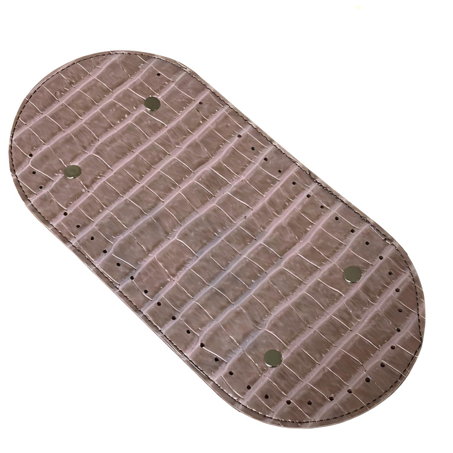 Rivetli Deri Çanta Tabanı Oval 12*25 cm 03 Pudra