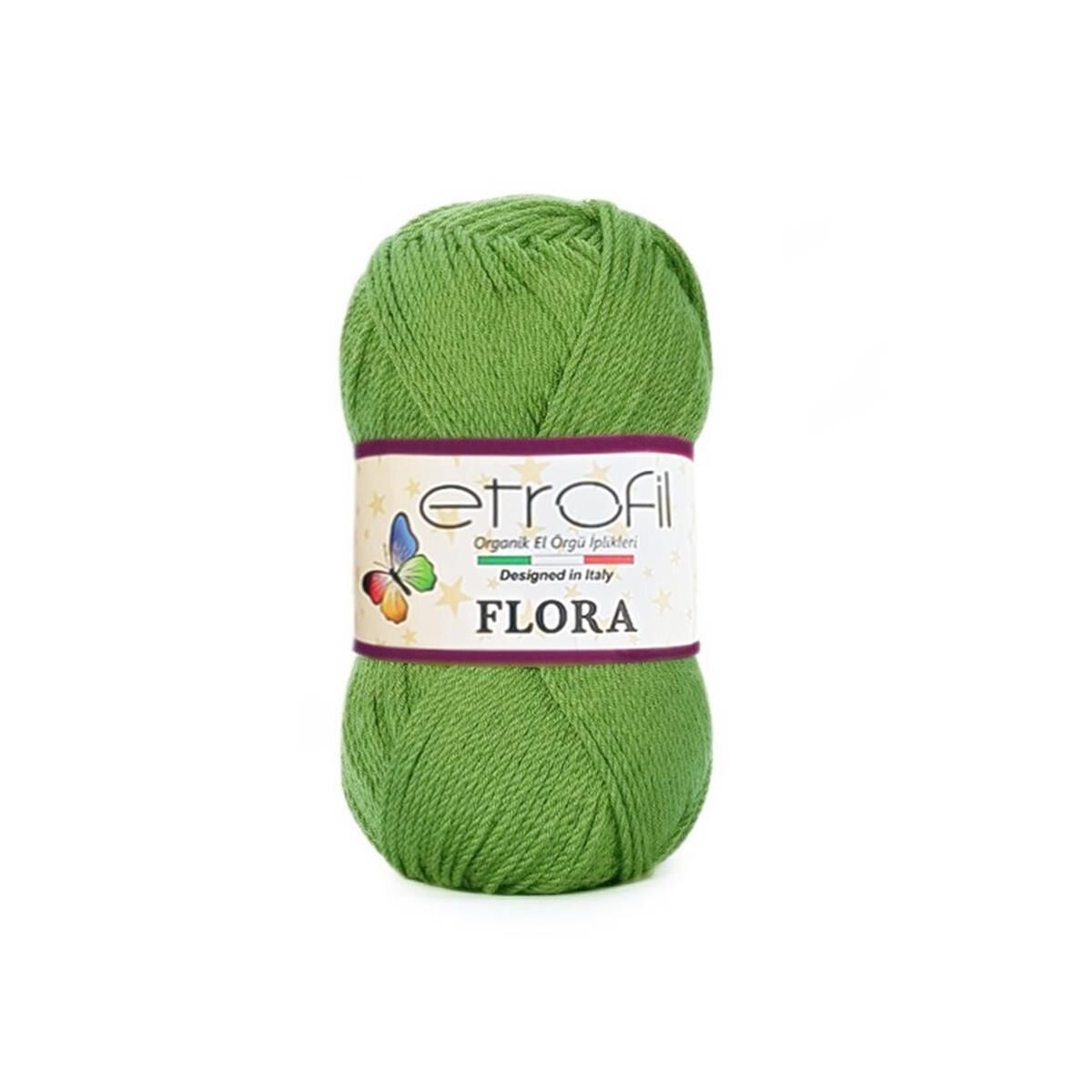 Etrofil Flora Patiklik Çoraplık El Örgü İpi 70488 Yeşil