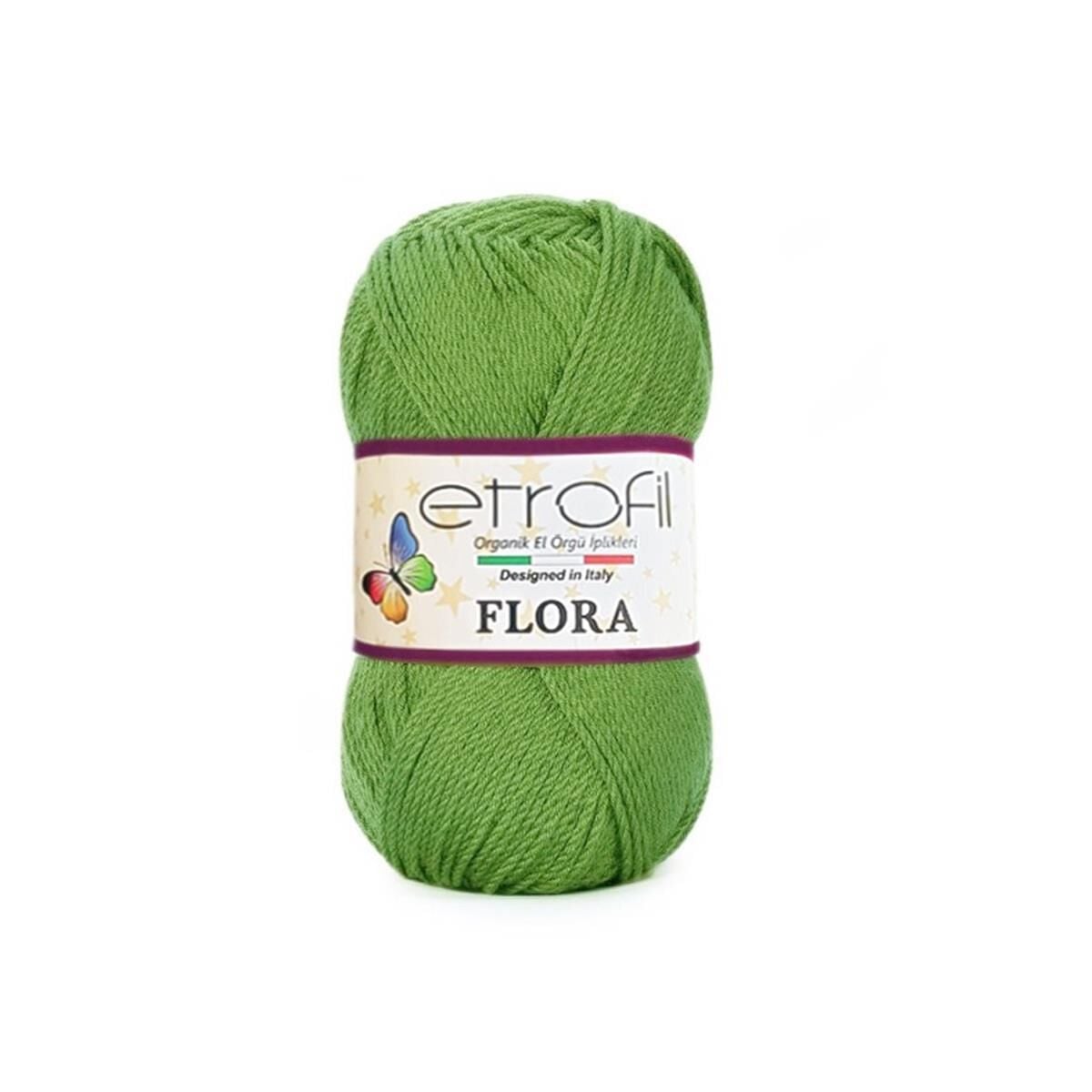Etrofil Flora Patiklik Çoraplık El Örgü İpi 70488 Yeşil