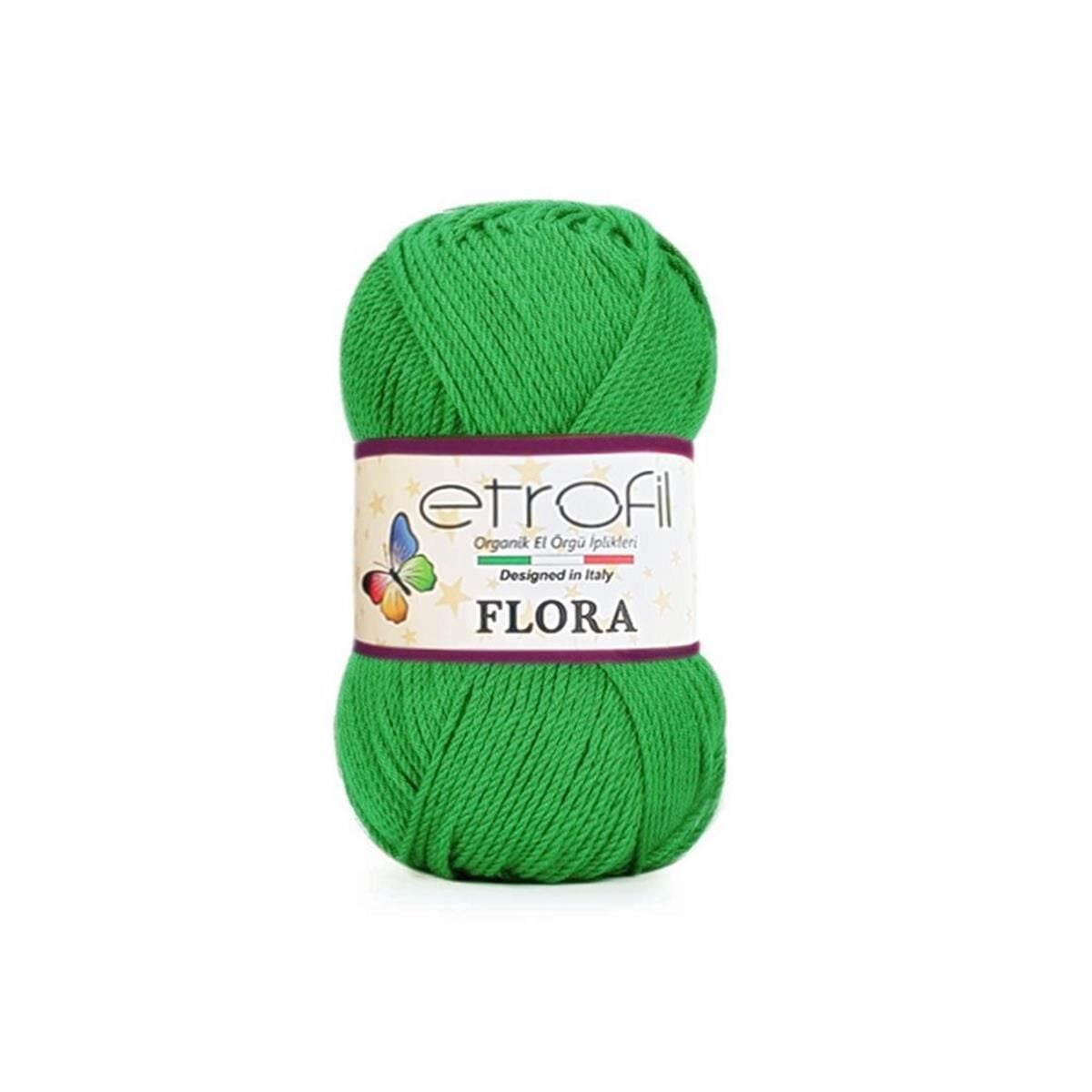 Etrofil Flora Patiklik Çoraplık El Örgü İpi 70489 Koyu Yeşil