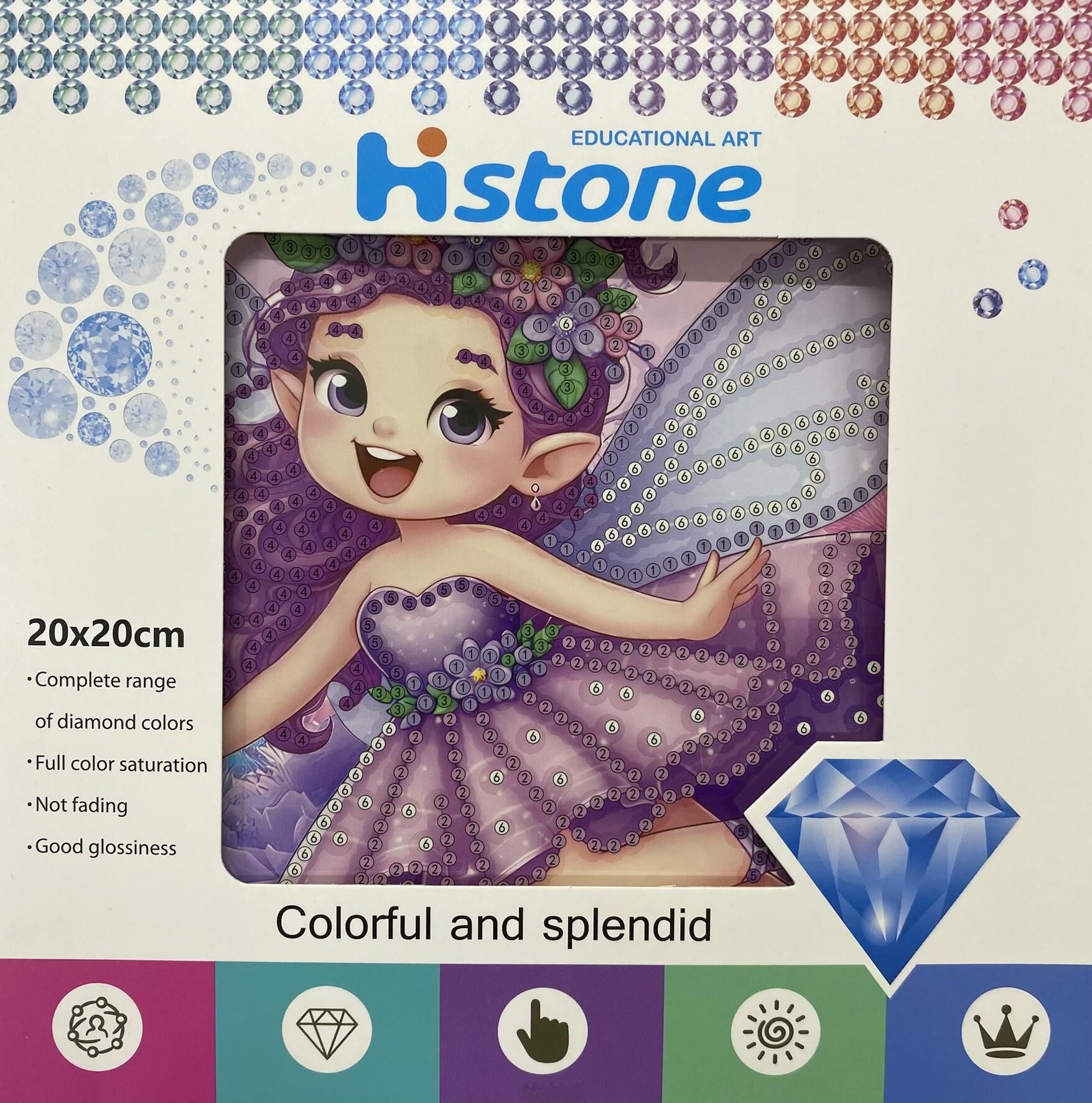 5D Yapışan Boncuk Goblen Mozaik Tablo Pano 20*20 cm Peri