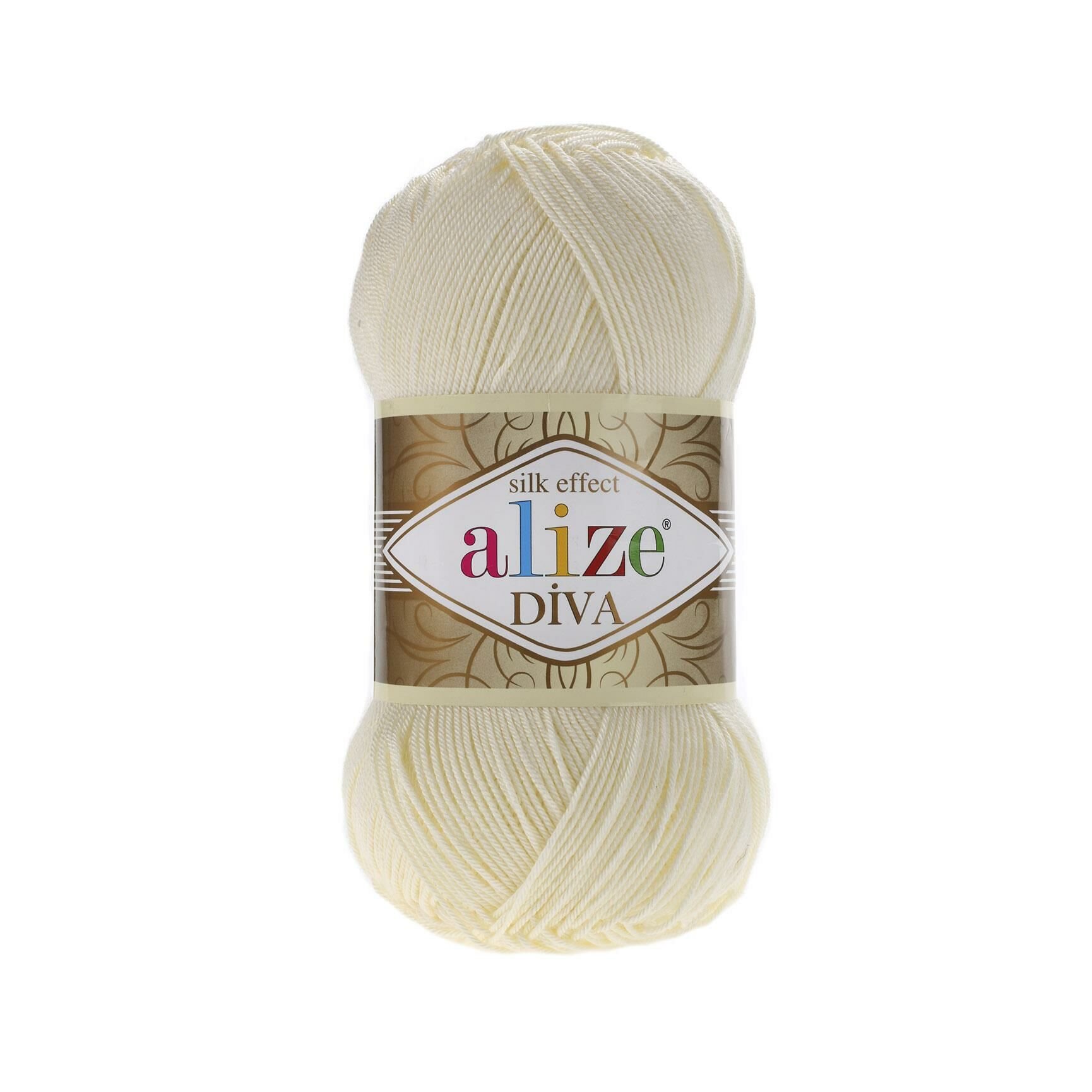 Alize Diva Merserize El Örgü İpliği 01 Krem