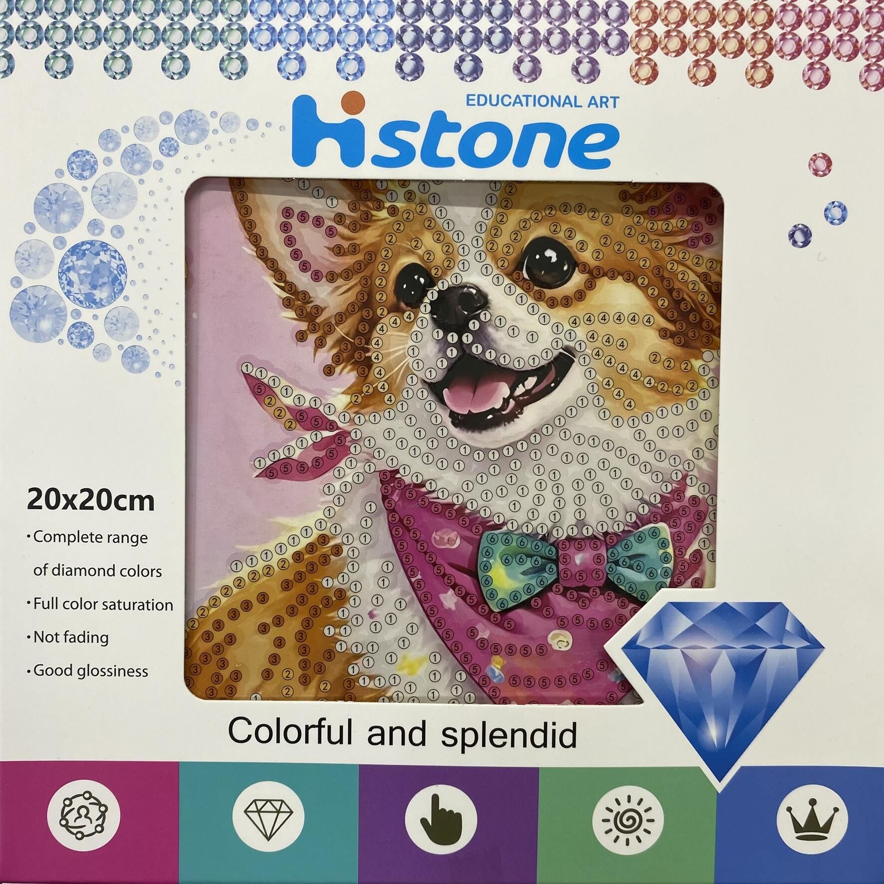 5D Yapışan Boncuk Goblen Mozaik Tablo Pano 20*20 cm Fino