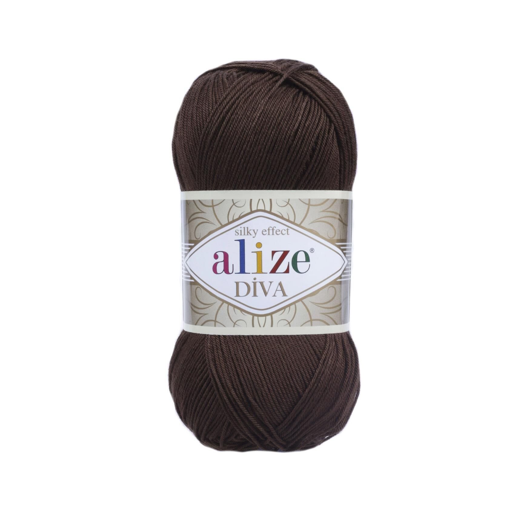 Alize Diva Merserize El Örgü İpliği 26 Kahve