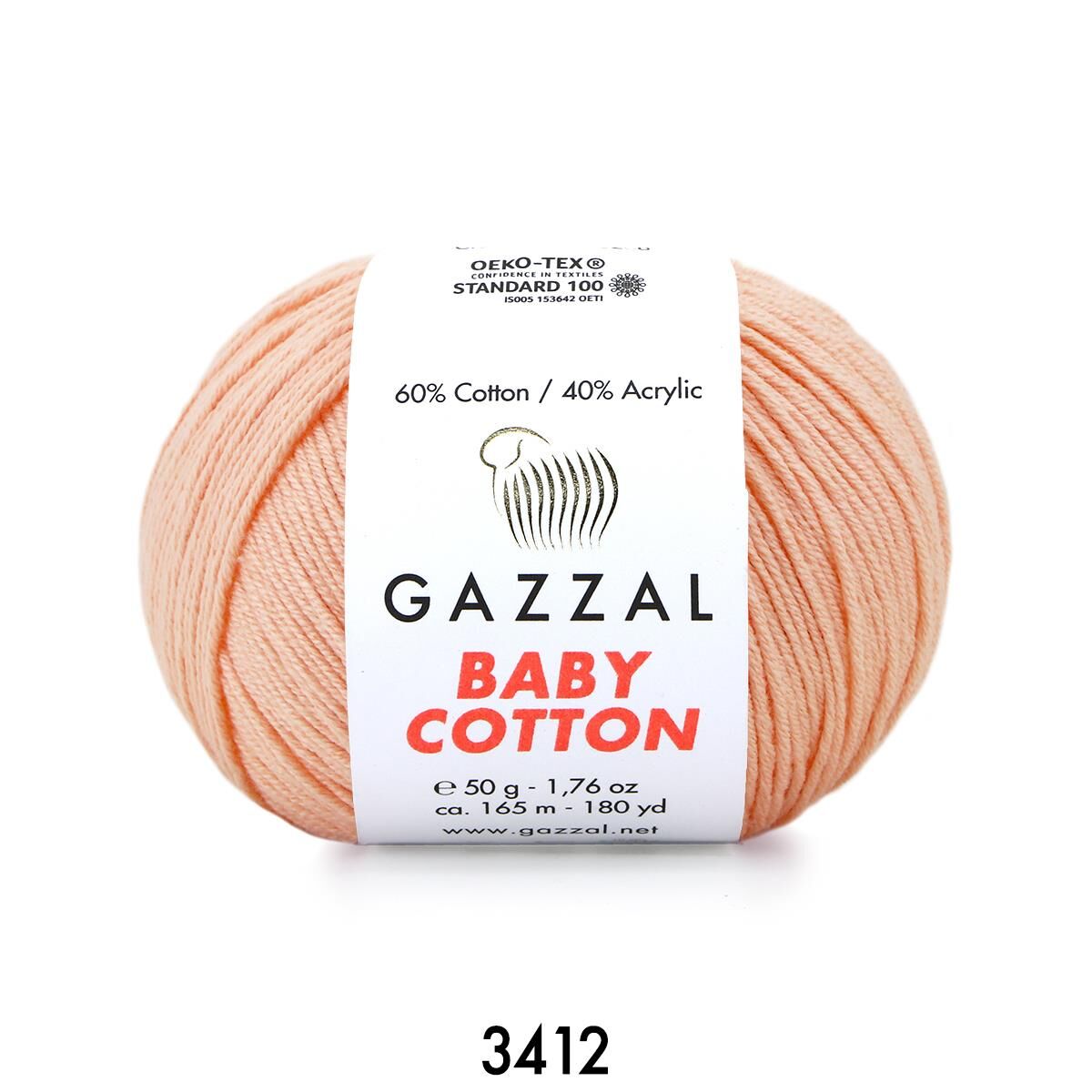 Gazzal Baby Cotton Amigurumi 50gr - Örgü İpi 3412 Ten Rengi